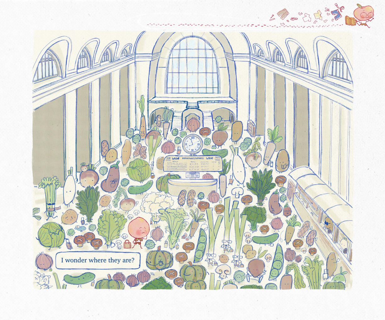 in the train station